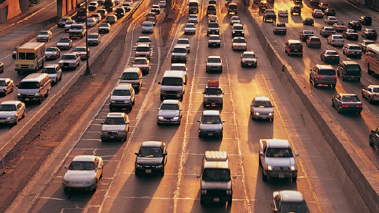 Cars on highway