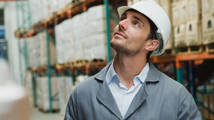 Worker in warehouse