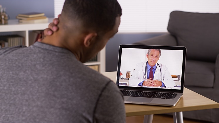 Telehealth conversation with doctor