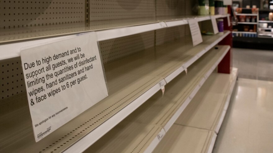 Empty shelves
